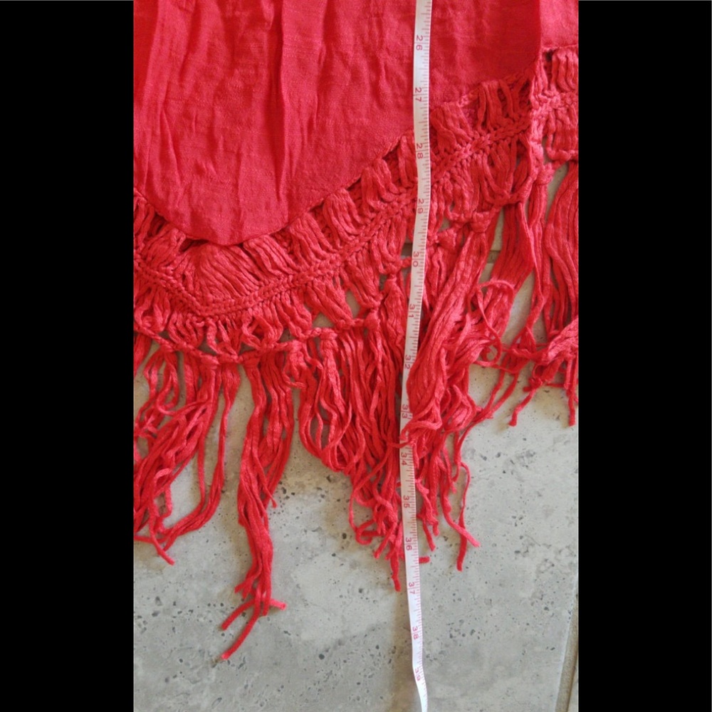 Tassel Beach Dress V Neck White Cover Up S… - Picture 7 of 16